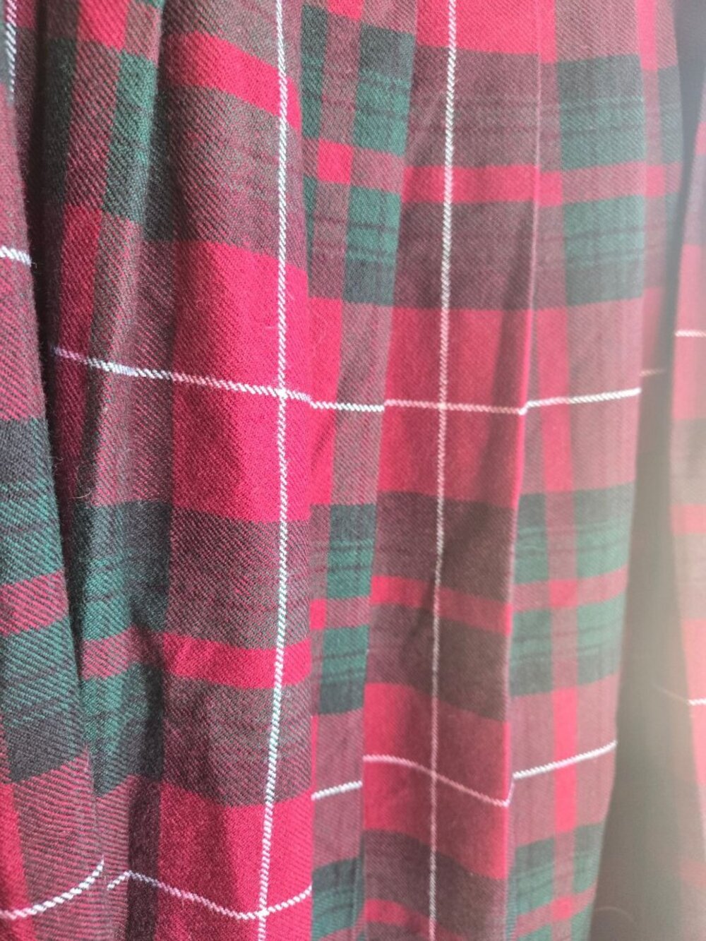 Vintage Preswick & Moore Petites Pleated Plaid Wool Midi Skirt Women's 8 - Picture 4 of 7